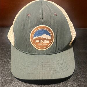 Ping Green and White Cap